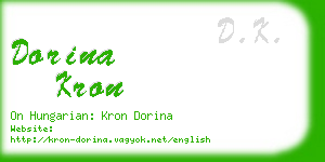 dorina kron business card